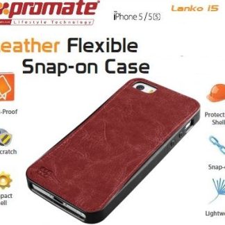 Promate Brown Lanko.i5 Hand Crafted Leather Case