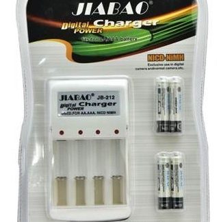 Jiabao JB212 Battery Charger with 4 Pieces 350mAh AAA