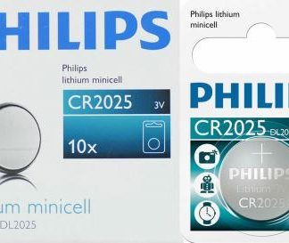 Philips Minicells Battery CR2025 Lithium Sold as Box of 10