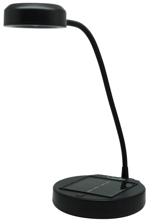 Noble Black SunLite Solar Powered Tabletop Lamp
