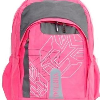 Macaroni Pink and Grey Scolaro Student Backpack