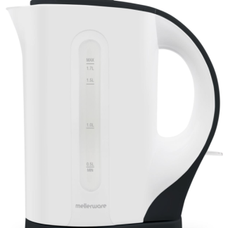 Mellerware Tugela 1.7L Black & White Cordless Plastic Kettle