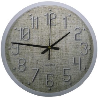 Casey Analog 30cm Round Face White with Black Quartz Wall Clock